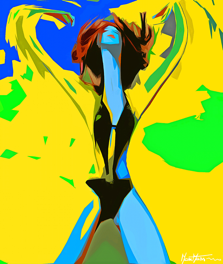 abstract model 14 DAP Re Acrylic Blues FIRM